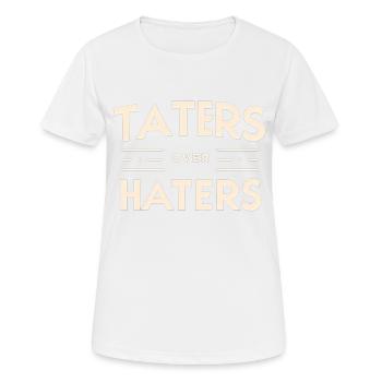 Taters Over Haters 22 - Frauen T-Shirt atmungsaktiv - Weiß - Vorne - AI Model Female 172 dark (172cm)