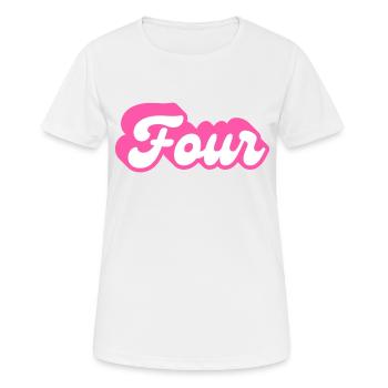 Five birthday - 4e anniversaire rétro rose - T-shirt respirant Femme - blanc - Devant - AI Model Female 172 dark (172cm)