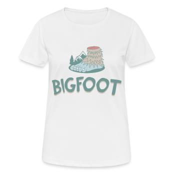 Bigfoot Outdoor - Frauen T-Shirt atmungsaktiv - Weiß - Vorne - AI Model Female 172 dark (172cm)