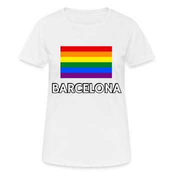 Pride Flag Barcelona pride month, pride march - Women's Breathable T-Shirt - white - Front - AI Model Female 172 dark (172cm)