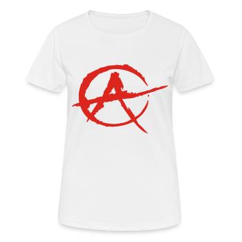 Anarchie - Frauen T-Shirt atmungsaktiv - Weiß - Vorne - AI Model Female 172 dark (172cm)