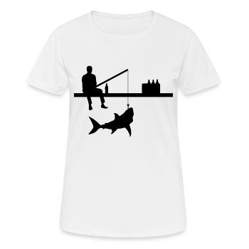 Angling - Women's Breathable T-Shirt - white - Front - AI Model Female 172 dark (172cm)