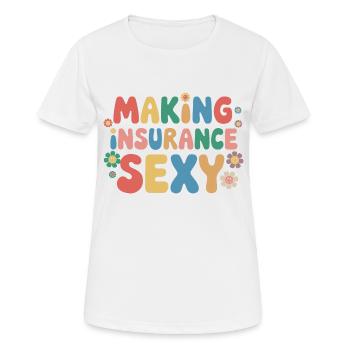 Fresh statement for the insurance world - Women's Breathable T-Shirt - white - Front - AI Model Female 172 dark (172cm)