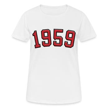 Sport Birth Year 1959 - Women's Breathable T-Shirt - white - Front - AI Model Female 172 dark (172cm)