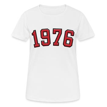 Sport year of birth 1976 - Women's Breathable T-Shirt - white - Front - AI Model Female 172 dark (172cm)