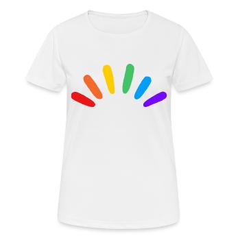 Regenbogen LGBTQIA schwul subtile Pride - Frauen T-Shirt atmungsaktiv - Weiß - Vorne - AI Model Female 172 dark (172cm)