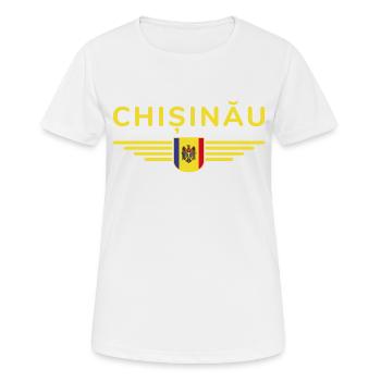 T-shirt Chișinău – L’amour de la capitale - T-shirt respirant Femme - blanc - Devant - AI Model Female 172 dark (172cm)