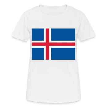 Islande - T-shirt respirant Femme - blanc - Devant - AI Model Female 172 dark (172cm)