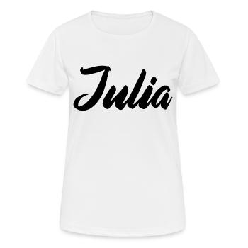 Nom de Julia - T-shirt respirant Femme - blanc - Devant - AI Model Female 172 dark (172cm)