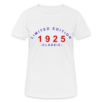 1925, Limited Edition - Frauen T-Shirt atmungsaktiv - Weiß - Vorne - AI Model Female 172 dark (172cm)