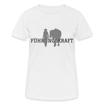 Westernreiten Westerngirl Führungskraft - Frauen T-Shirt atmungsaktiv - Weiß - Vorne - AI Model Female 172 dark (172cm)