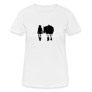 Westernreiten Westerngirl Führungskraft - Frauen T-Shirt atmungsaktiv - Weiß - Vorne - AI Model Female 172 dark (172cm)