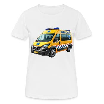 Krankenwagen modern - Frauen T-Shirt atmungsaktiv - Weiß - Vorne - AI Model Female 172 dark (172cm)