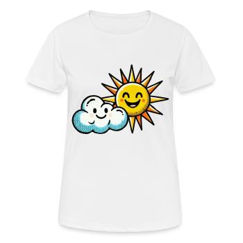 Nuage Soleil - T-shirt respirant Femme - blanc - Devant - AI Model Female 172 dark (172cm)