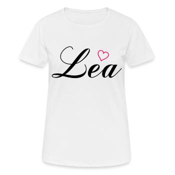 Nom Lea - T-shirt respirant Femme - blanc - Devant - AI Model Female 172 dark (172cm)