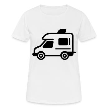 Wohnmobil - Frauen T-Shirt atmungsaktiv - Weiß - Vorne - AI Model Female 172 dark (172cm)