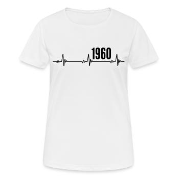 1960 cadeau 1960 Rétro 1960 Original 1960 Vintage - T-shirt respirant Femme - blanc - Devant - AI Model Female 172 dark (172cm)