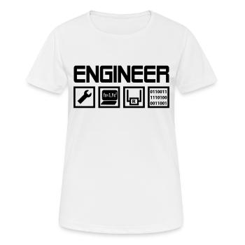 Ingénieur - Symboles - T-shirt respirant Femme - blanc - Devant - AI Model Female 172 dark (172cm)