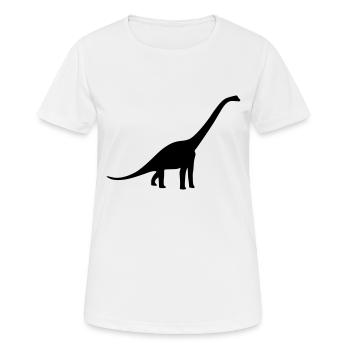 Dinosaur - Long Neck - Women's Breathable T-Shirt - white - Front - AI Model Female 172 dark (172cm)