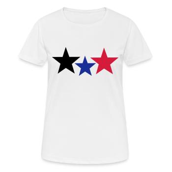 Stars - Frauen T-Shirt atmungsaktiv - Weiß - Vorne - AI Model Female 172 dark (172cm)