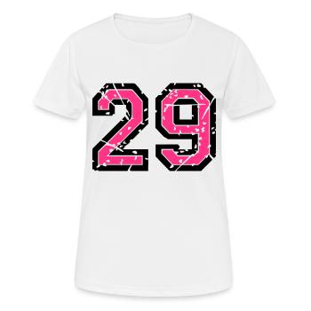 29 Vektor Used Look - Farbwechsel - Frauen T-Shirt atmungsaktiv - Weiß - Vorne - AI Model Female 172 dark (172cm)