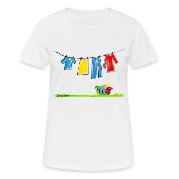 Auf der Leine - Frauen T-Shirt atmungsaktiv - Weiß - Vorne - AI Model Female 172 dark (172cm)