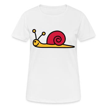 schnecke_3c - T-shirt respirant Femme - blanc - Devant - AI Model Female 172 dark (172cm)