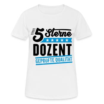 5Sterne Dozent - Frauen T-Shirt atmungsaktiv - Weiß - Vorne - AI Model Female 172 dark (172cm)