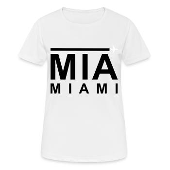 MIA Noir - T-shirt respirant Femme - blanc - Devant - AI Model Female 172 dark (172cm)
