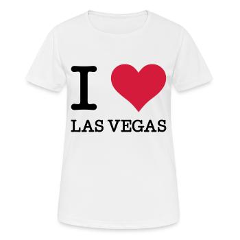 I Love Las Vegas - Frauen T-Shirt atmungsaktiv - Weiß - Vorne - AI Model Female 172 dark (172cm)