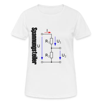 Elektrotechnik Shirt - Frauen T-Shirt atmungsaktiv - Weiß - Vorne - AI Model Female 172 dark (172cm)