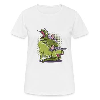 Cat Tyrannosaurus T-Rex anniversaire de cadeau - T-shirt respirant Femme - blanc - Devant - AI Model Female 172 dark (172cm)