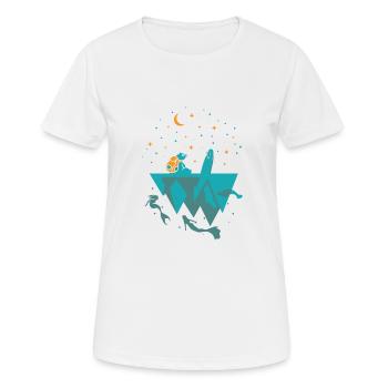surfbar - T-shirt respirant Femme - blanc - Devant - AI Model Female 172 dark (172cm)