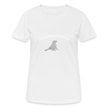 Seehund - Frauen T-Shirt atmungsaktiv - Weiß - Vorne - AI Model Female 172 dark (172cm)