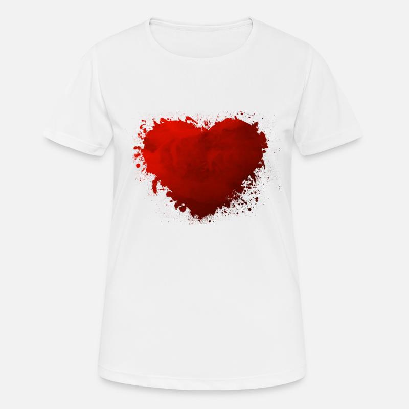 Heart paint - Women's Breathable T-Shirt - white