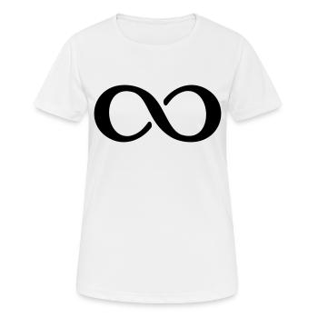 Symbol Unendlichkeit - Frauen T-Shirt atmungsaktiv - Weiß - Vorne - AI Model Female 172 dark (172cm)