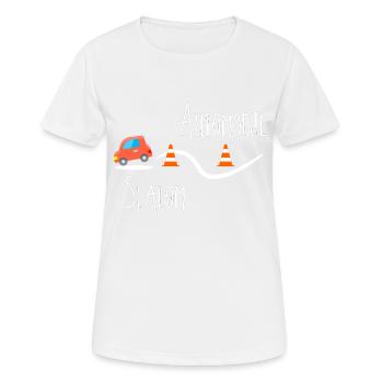 Slalom voiture pylônes Motorsport - T-shirt respirant Femme - blanc - Devant - AI Model Female 172 dark (172cm)