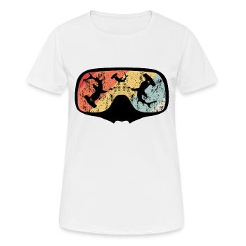 Requins marteau plongeur vintage - T-shirt respirant Femme - blanc - Devant - AI Model Female 172 dark (172cm)
