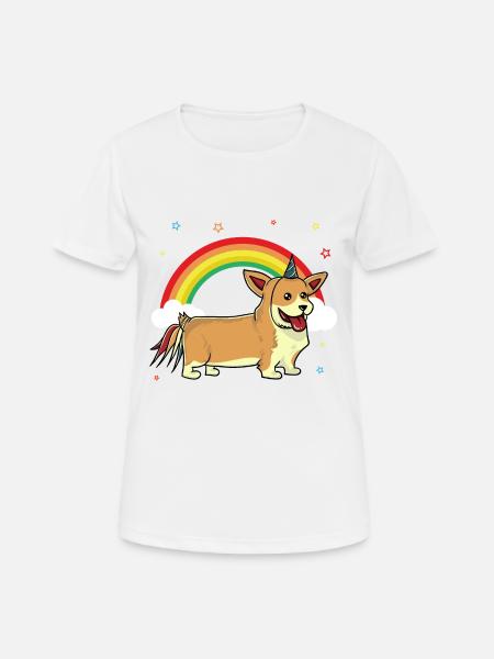 Corgi Unicorn Corgicorn Welsh Corgi Cardigan - Women's Breathable T-Shirt - white
