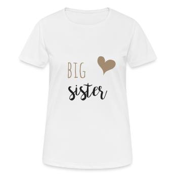 big sister Familyshirt - Frauen T-Shirt atmungsaktiv - Weiß - Vorne - AI Model Female 172 dark (172cm)