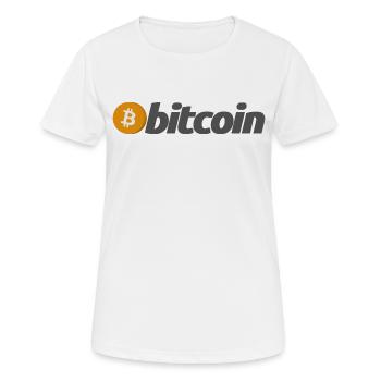 Bitcoin - Frauen T-Shirt atmungsaktiv - Weiß - Vorne - AI Model Female 172 dark (172cm)