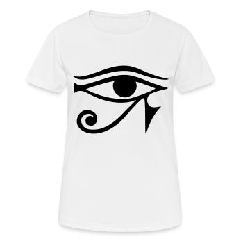 EYE of Horus/ Re, reverse moon eye of Thoth/ - Women's Breathable T-Shirt - white - Front - AI Model Female 172 dark (172cm)