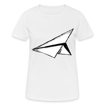 avion en papier - T-shirt respirant Femme - blanc - Devant - AI Model Female 172 dark (172cm)