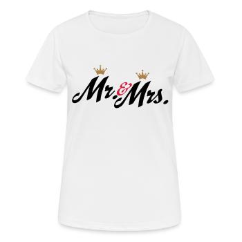 wedding - Women's Breathable T-Shirt - white - Front - AI Model Female 172 dark (172cm)