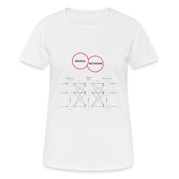 Neuronale Netze - Frauen T-Shirt atmungsaktiv - Weiß - Vorne - AI Model Female 172 dark (172cm)