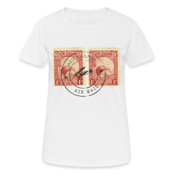 Kiwi Briefmarken - Frauen T-Shirt atmungsaktiv - Weiß - Vorne - AI Model Female 172 dark (172cm)