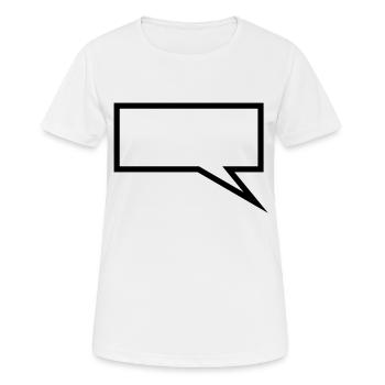 speech ballon - T-shirt respirant Femme - blanc - Devant - AI Model Female 172 dark (172cm)