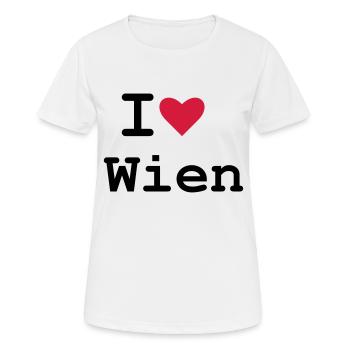Wien - Frauen T-Shirt atmungsaktiv - Weiß - Vorne - AI Model Female 172 dark (172cm)
