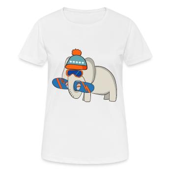 Snowboard - T-shirt respirant Femme - blanc - Devant - AI Model Female 172 dark (172cm)