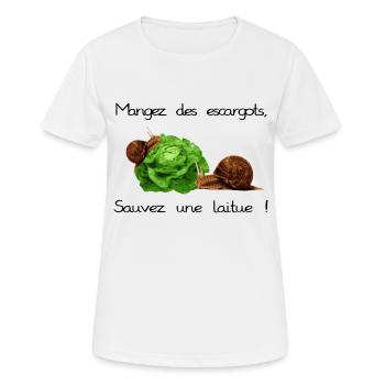 Snails - Frauen T-Shirt atmungsaktiv - Weiß - Vorne - AI Model Female 172 dark (172cm)